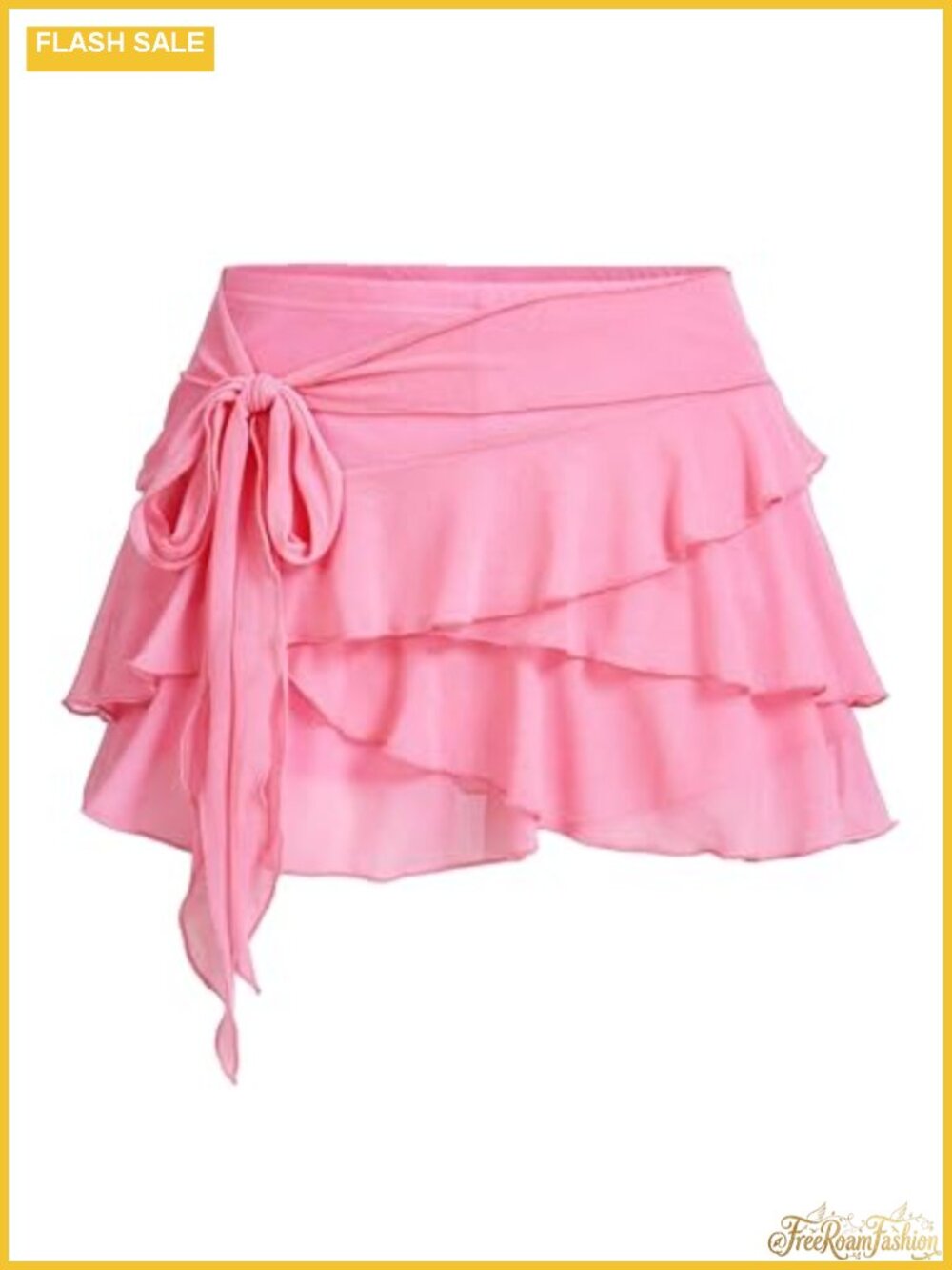 Women's Y2K Mesh Ruffle Mini Skort with Shorts Flowy Pleated
